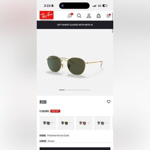 ❌❌ SOLD ❌❌ Ray Ban Sunglasses - RB3772